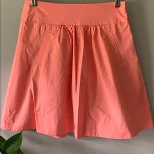 J Crew short skirt Sz 2 ORANGE peach pockets EUC